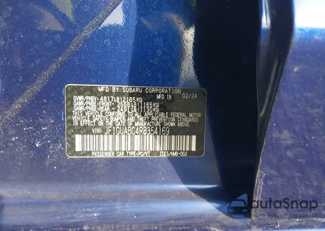 2024 Subaru Impreza Base 5-Door z USA, uszkodzony, nr VIN JF1GUABC4R8354169